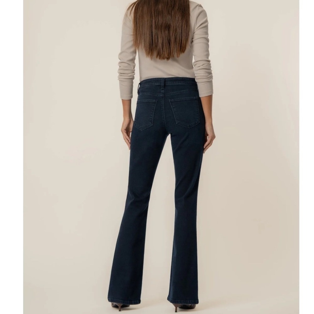 Kut From The Kloth Ana High Rise Fab Ab Flare Jeans Ambitious Dark Indigo Size 2 - Picture 11 of 14